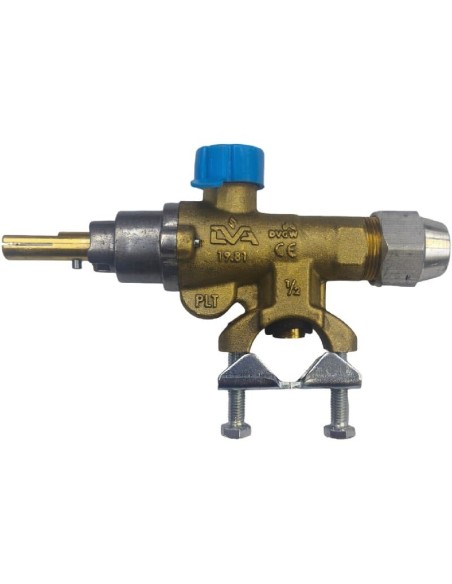 Grifo de gas LVA tipo 21S LIVA 19.81 65mbr Termopar M8x1 Parte plana arriba