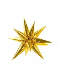 Globo foil estrella 3D oro