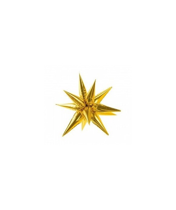 Globo foil estrella 3D oro