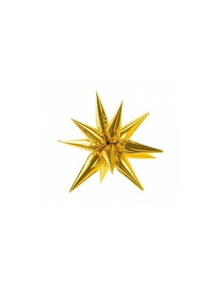 Globo foil estrella 3D oro