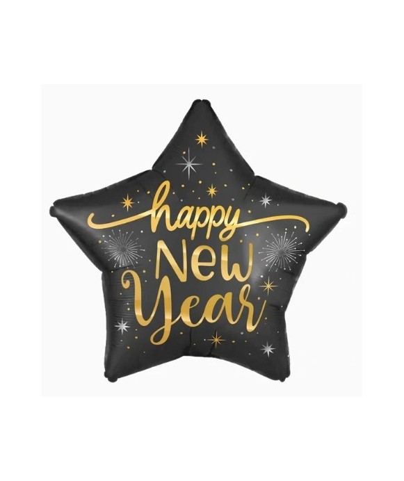 Globo foil estrella HAPPY NEW YEAR