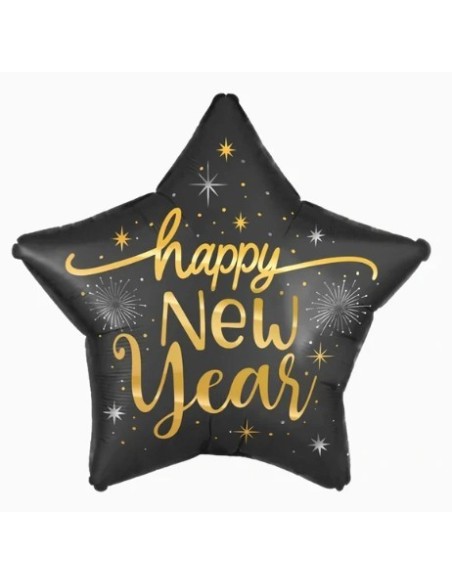 Globo foil estrella HAPPY NEW YEAR