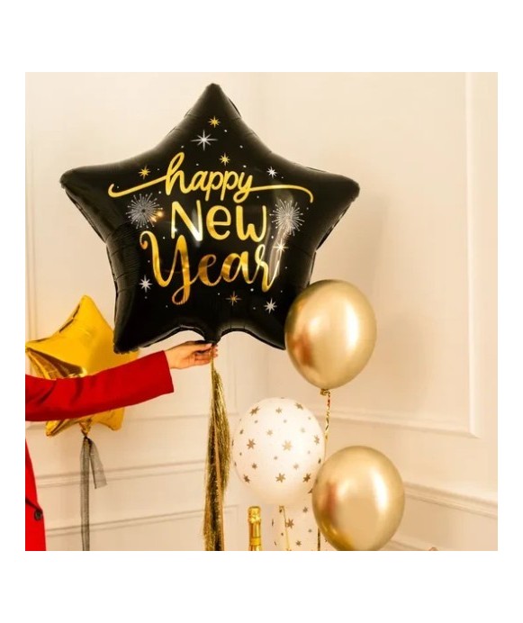 Globo foil estrella HAPPY NEW YEAR