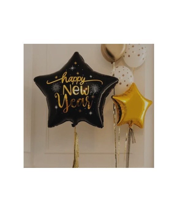 HAPPY NEW YEAR star foil balloon