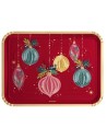 Bandeja cartón roja adornos de Navidad 25x34cm (2 uds) FSC MIX 70%