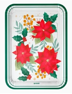 Bandeja cartón flor de Pascua 25x34cm (2 uds) FSC MIX 70%