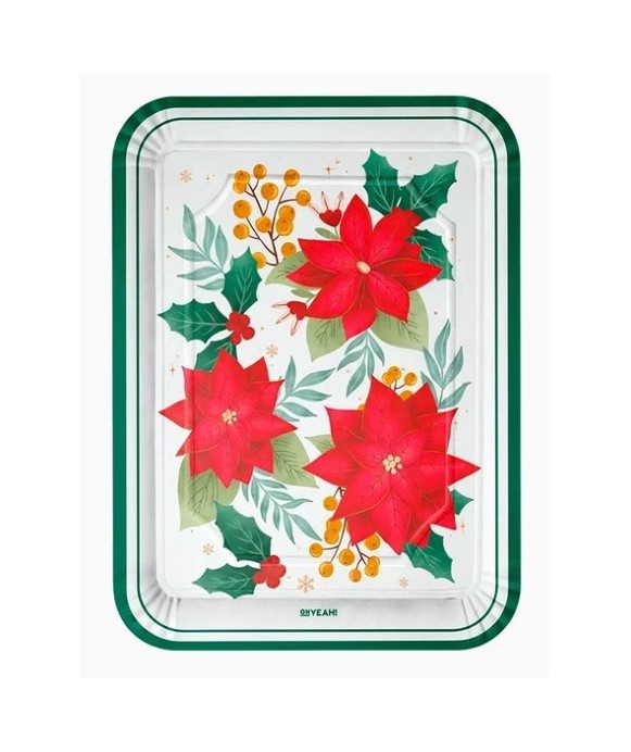 Bandeja cartón flor de Pascua 25x34cm (2 uds) FSC MIX 70%