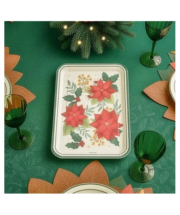 Poinsettia cardboard tray 25x34cm (2 units) FSC MIX 70%