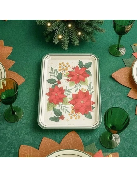 Bandeja cartón flor de Pascua 25x34cm (2 uds) FSC MIX 70%