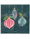 Serviette double épaisseur verte avec motifs de Noël 33x33 cm FSC MIX 70 % (30 unités)