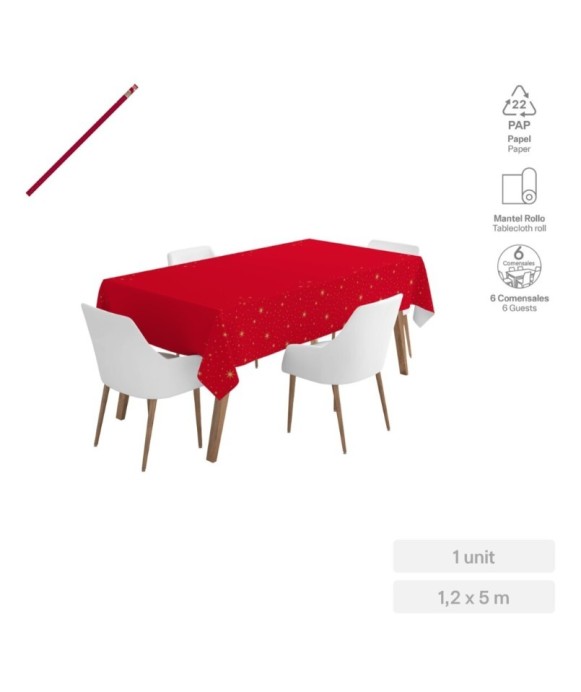 Rouleau de nappe en papier Noël 1,20 x 5 m