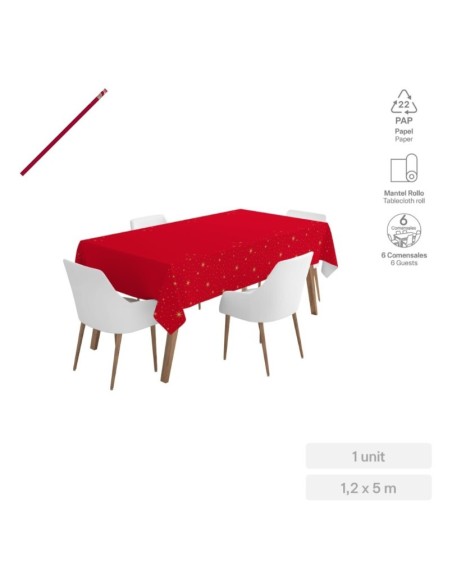 Christmas paper tablecloth roll 1.20x5 m