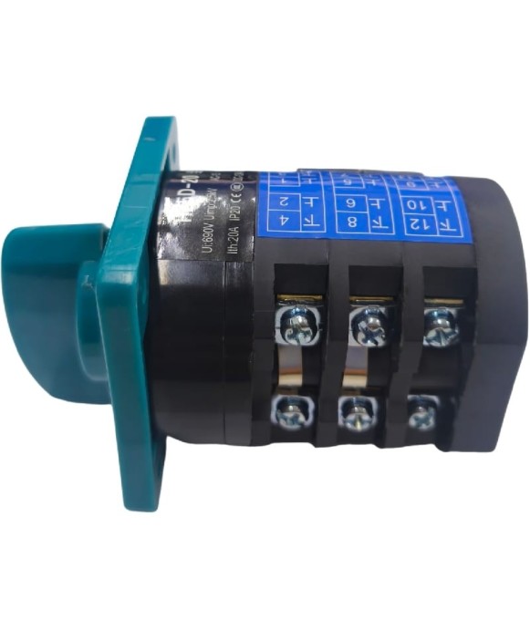 Conmutador giratorio 1-0-2 FWD-STOP-REV HZ5D-20 20A IP20 Cr