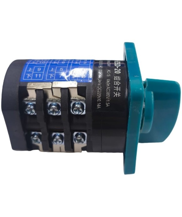 Conmutador giratorio 1-0-2 FWD-STOP-REV HZ5D-20 20A IP20 Cr