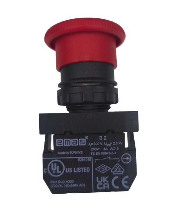 Bouton d'arrêt d'urgence EMAS B2 Ø 22 mm