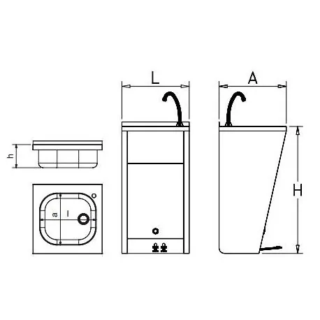 Recordable washbasin with hot and cold water double pedal