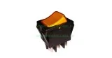  Pulsador basculante 30x22mm naranja 2CO 250V 16A iluminado empalme conector Faston 6,3mm
