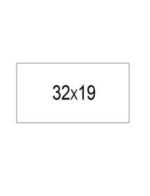 Labels rolls rectangular white 32x19