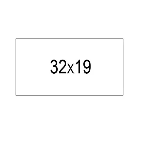 Rollos de etiquetas 32X19 blanca rectangular