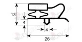 Product information refrigeration gasket profile 9013 W 380mm L 585mm plug size suitable for CORECO FAGOR