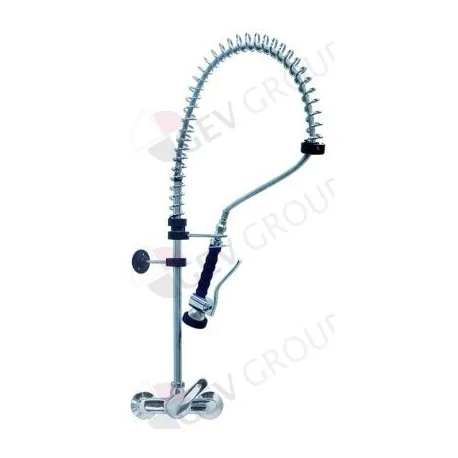 pre-rinse unit with wall-mounted water tap short lever without swivel tap connection ½" 