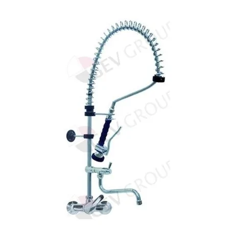 pre-rinse unit with wall-mounted water tap short lever with swivel tap connection ½" 