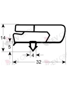 refrigeration gasket profile 9797 W 1435mm L 615mm plug size Coreco, Fagor