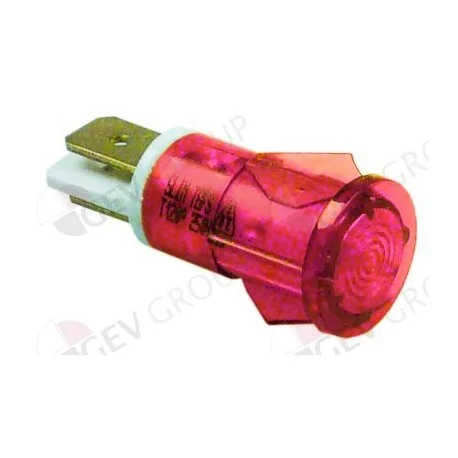 lámpara de señalización ø 13mm 230V rojo 