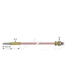 thermocouple plug connection ø5,0mm M8x1 L 1000mm  gasco