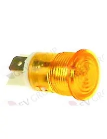 lámpara de señalización ø 16mm 230V amarillo empalme conector Faston 6,3mm 