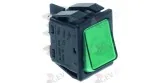 interrupteur à bascule 30x22mm vert 2CO 250V 16A lumineux raccord cosse mâle 6,3mm 