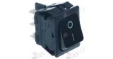 interruptor basculante 30x22mm negro 2NO 230V 16A 0-I empalme conector Faston 6,3mm medida de montaje 30x22 mm