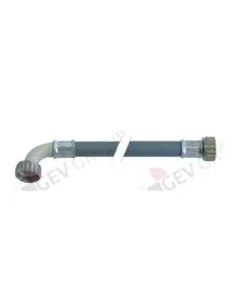 tuyau d'arrivée PVC droit-coudé DN13 raccords 3/4" L 2000mm étanche plat pression effective 10bar 