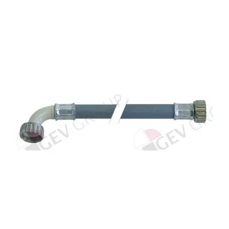 supply hose PVC straight-curved DN13 connections 3/4" L 2000mm flat seal 