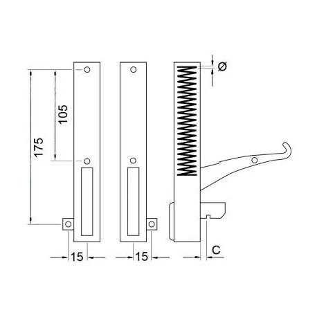 bisagra para horno posición fijación derecho Fagor Angelo-Po