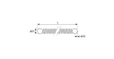 tension spring ø 35mm total length 420mm wire gauge ø 5mm Fagor 