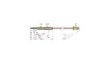 thermocouple connexion par fiches ø6,0(6,5)mm M8x1 L 320mm 