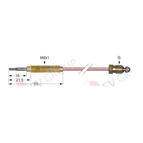 termopar M8x1 M8x1 L 320mm 