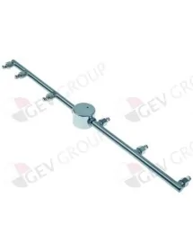 brazo de aclarado L 470mm boquillas 6 montaje ø 17mm pos. de montaje abajo completo Lamber 0200287