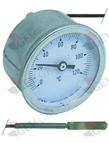 termómetro montaje ø 52mm T máx 120°C margen de medición de 0 a +120°C bulbo ø 6,5mm 