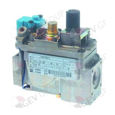 gas valve 220V 60Hz gas input ½" gas outlet ½" thermocouple connection M9x1 Electrolux, SIT, Zanussi
