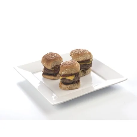 Formadora doble de mini hamburguesas 7 cm
