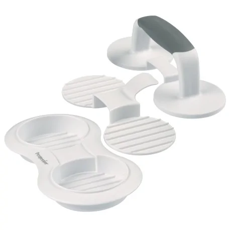 Formadora doble de mini hamburguesas 7 cm