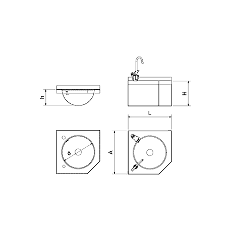 Fuente de columna inox de pedal