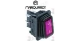 interruptor basculante 30x22mm rojo 2NO 250V 20A iluminado 0-I empalme conector Faston 6,3mm 