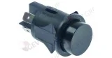 momentary push switch mounting ø 25mm black 2NO 250V 16A connection male faston 6,3mm 