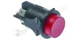 interrupteur à poussoir encastré ø 25mm rouge 2NO 250V 16A lumineux raccord cosse mâle 6,3mm 