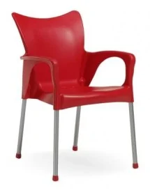 Siège de polypropylène et pieds en aluminium