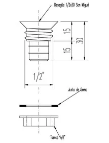 Drainage Coreco 1 / 2x30 gaz Nut San Miguel
