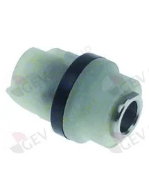 raccord union L 30mm D1 ø 18mm D2 ø 21mm M6 dents 2 Robot-Coupe